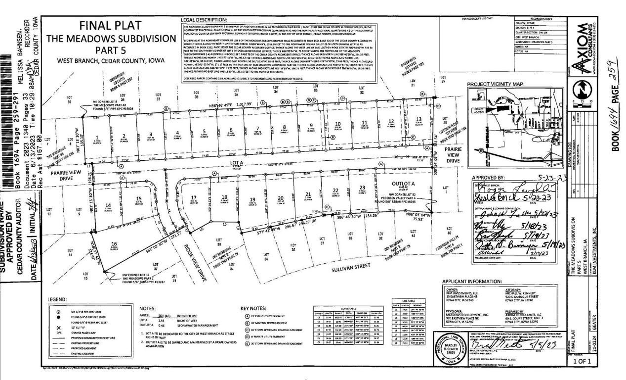 LOT 20 THE MEADOWS SUBDIVISION PART 5, WEST BRANCH, IA 52358, photo 1